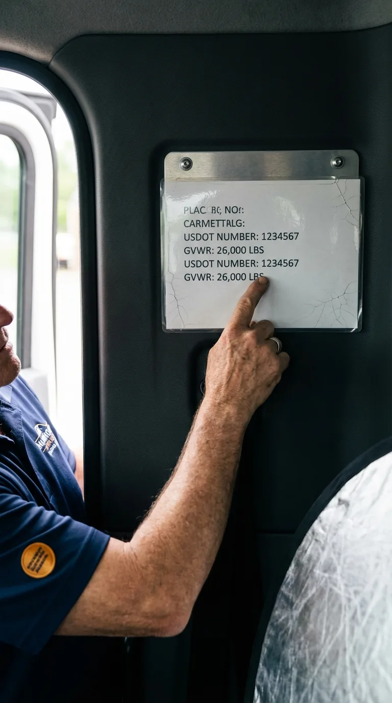 USDOT licensing placard verification in DuPont